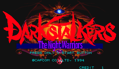Darkstalkers: The Night Warriors (Euro 940705) Title Screen